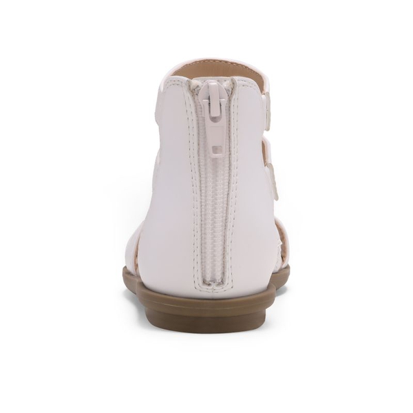 Girls Strappy Gladiator Flat Sandals - WHITE - 5